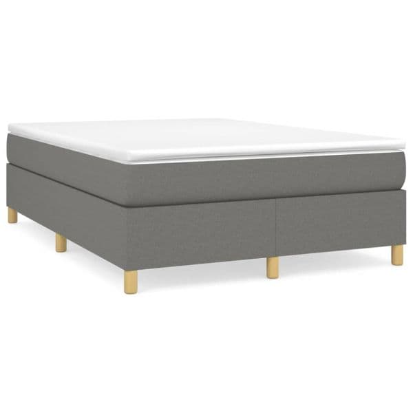 vidaXL Estrutura de Cama 140x190 cm Tecido Cinzento-escuro - 2536512908
