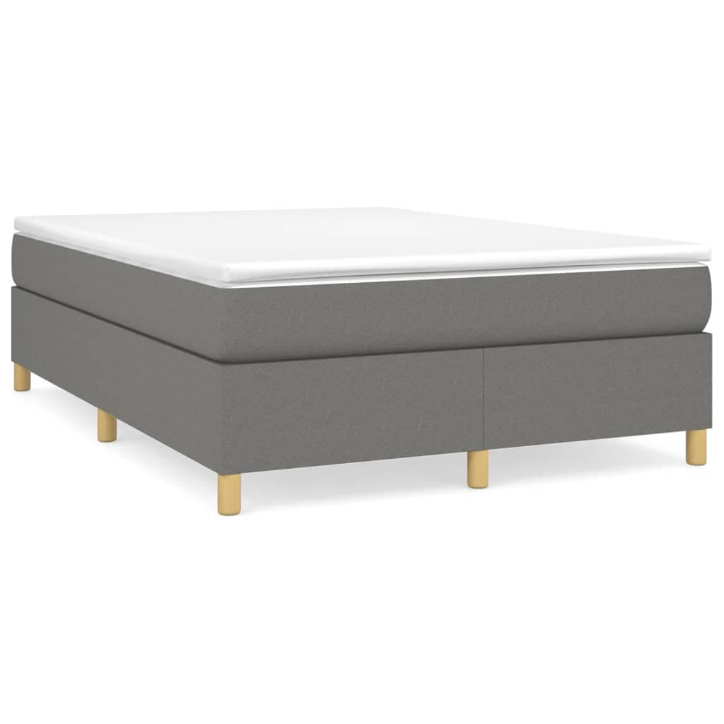 vidaXL Estrutura de Cama sem Colchão 140x200 cm Tecido Cinzento-escuro - 1434381178
