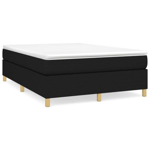 vidaXL Estrutura de Cama 140x200 cm Tecido Preto - 578411500