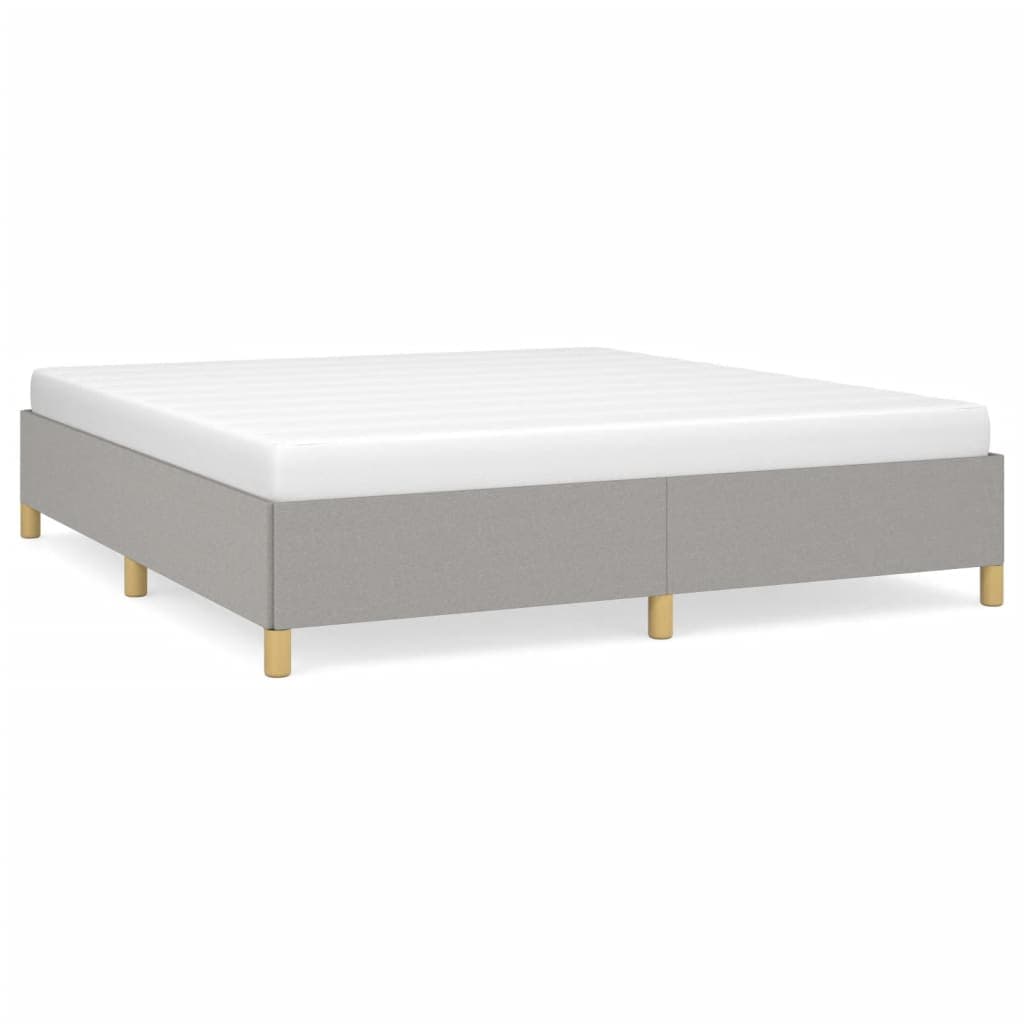 vidaXL Estrutura de Cama 180x200 cm Tecido Cinza-claro - 1007627956