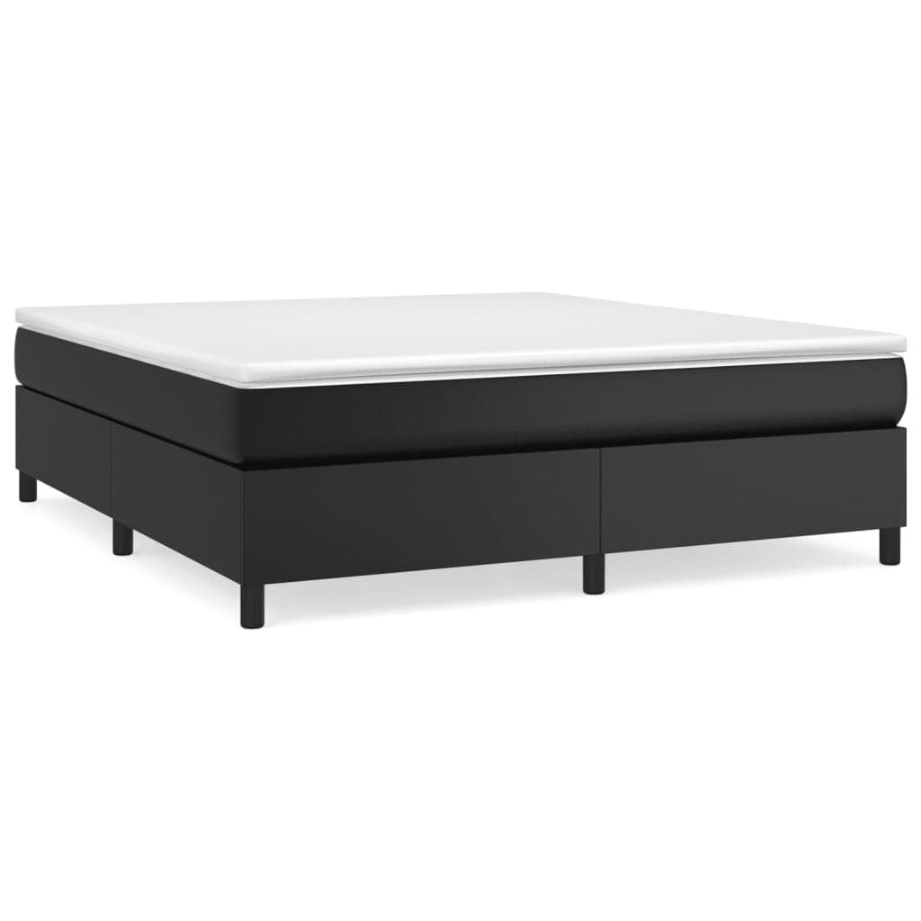 vidaXL Estrutura de Cama 180x200 cm Couro Artificial Preto - 1592540635