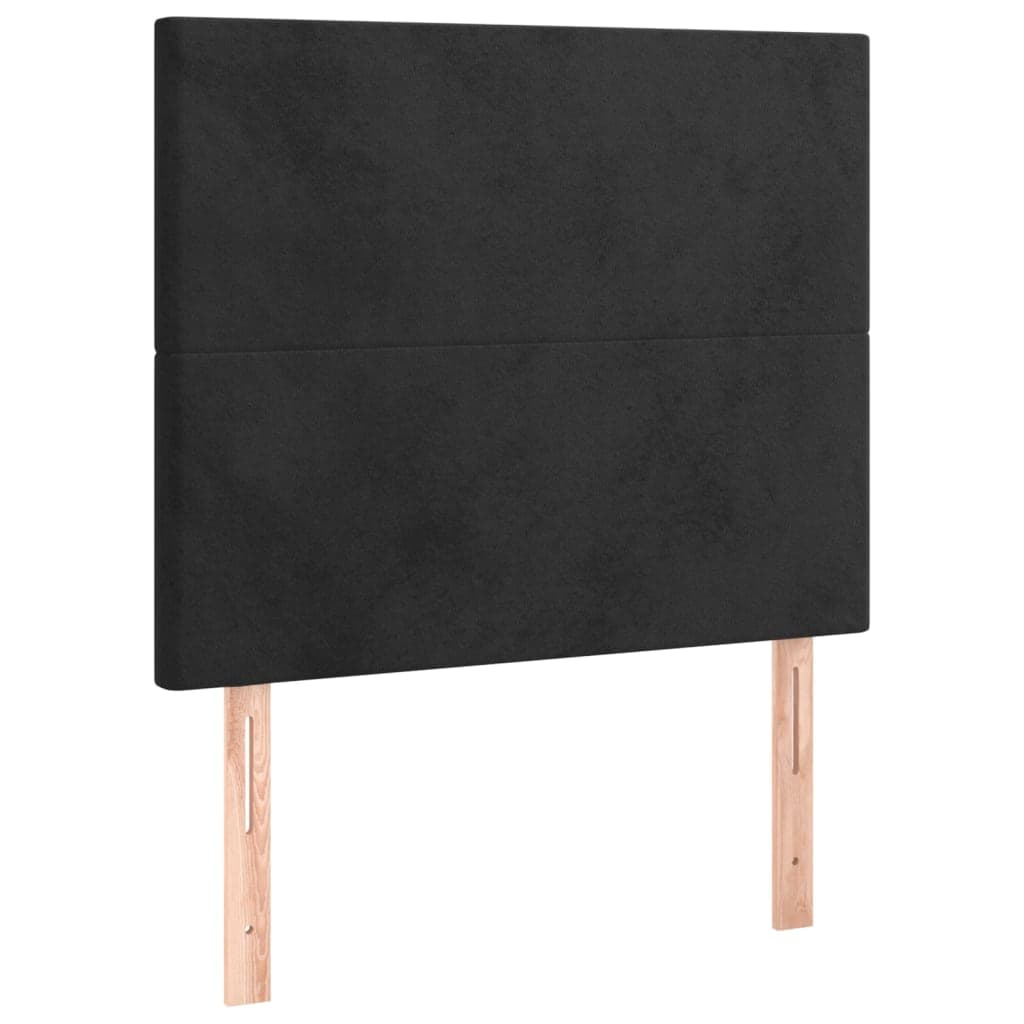 vidaXL Cabeceira Preta 80x5x118/128 cm Veludo