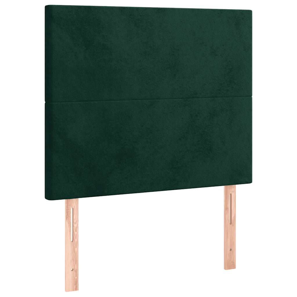 vidaXL Cabeceira Verde Escuro 100x5x118/128 cm Veludo