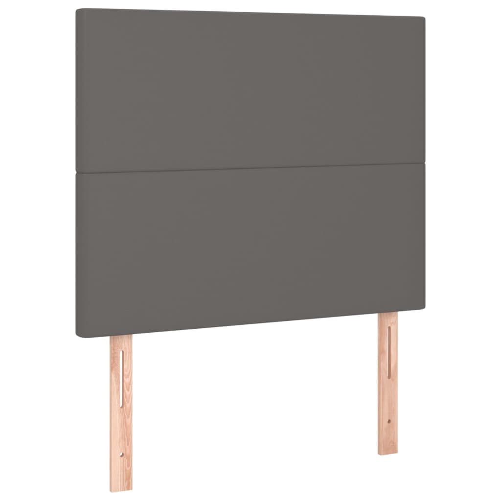 vidaXL Cabeceira Cinza 90x5x118/128 cm Couro Sintético