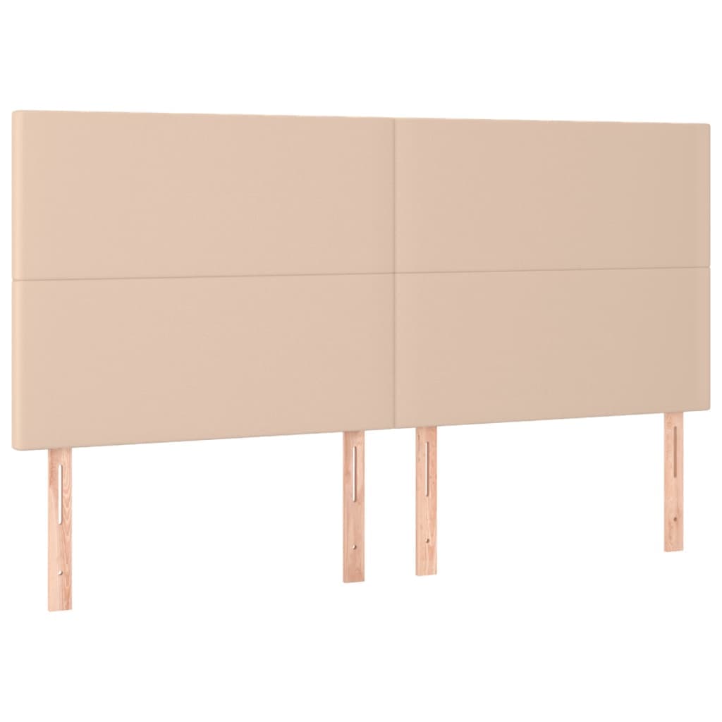 vidaXL Cabeceira Cappuccino 180x5x118/128 cm Couro Sintético