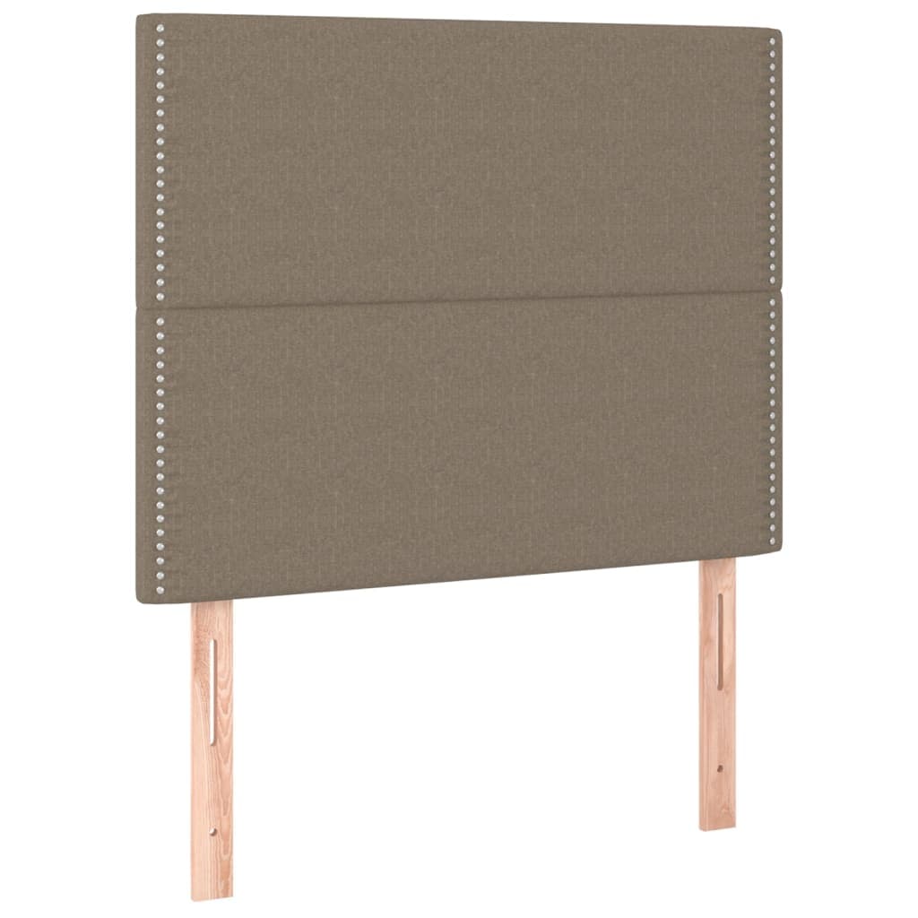 vidaXL Cabeceira Taupe 90x5x118/128 cm Tecido