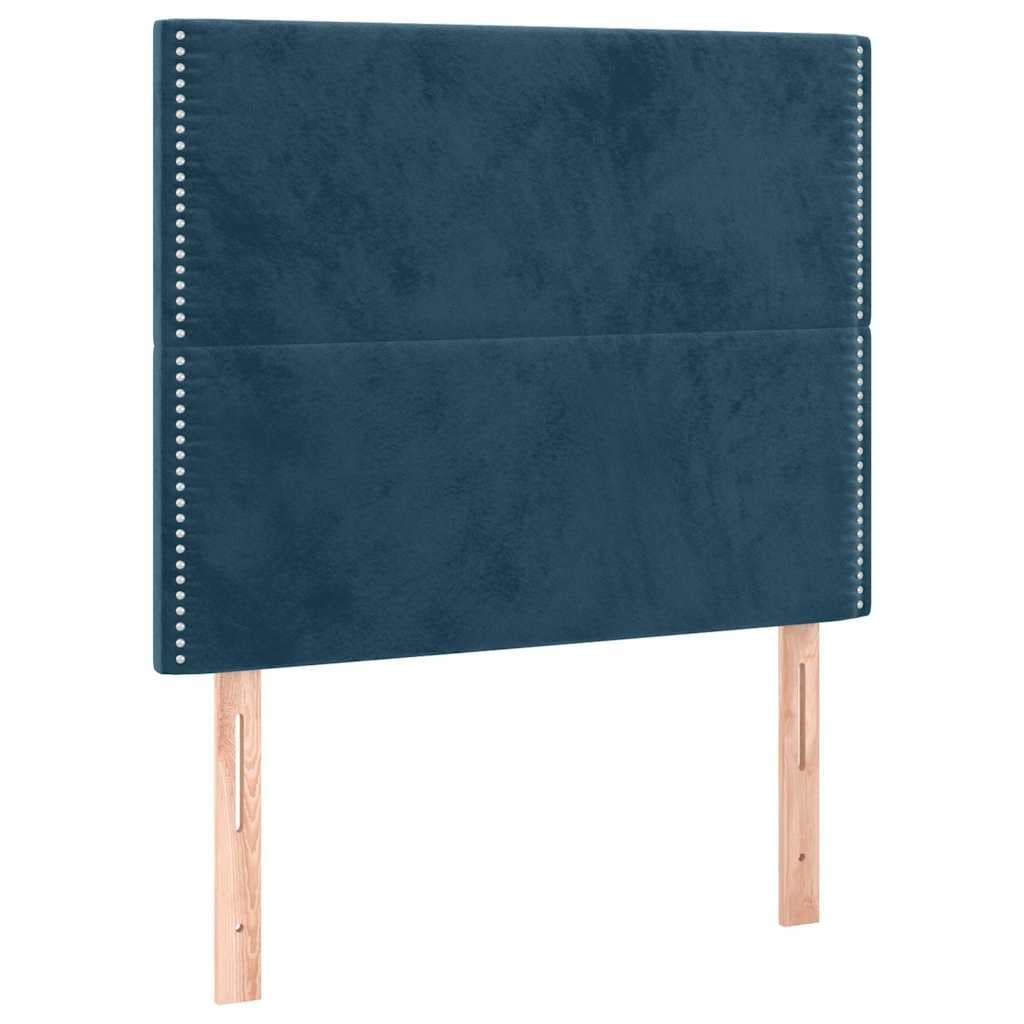 vidaXL Cabeceira Azul Escuro 80x5x118/128 cm Veludo