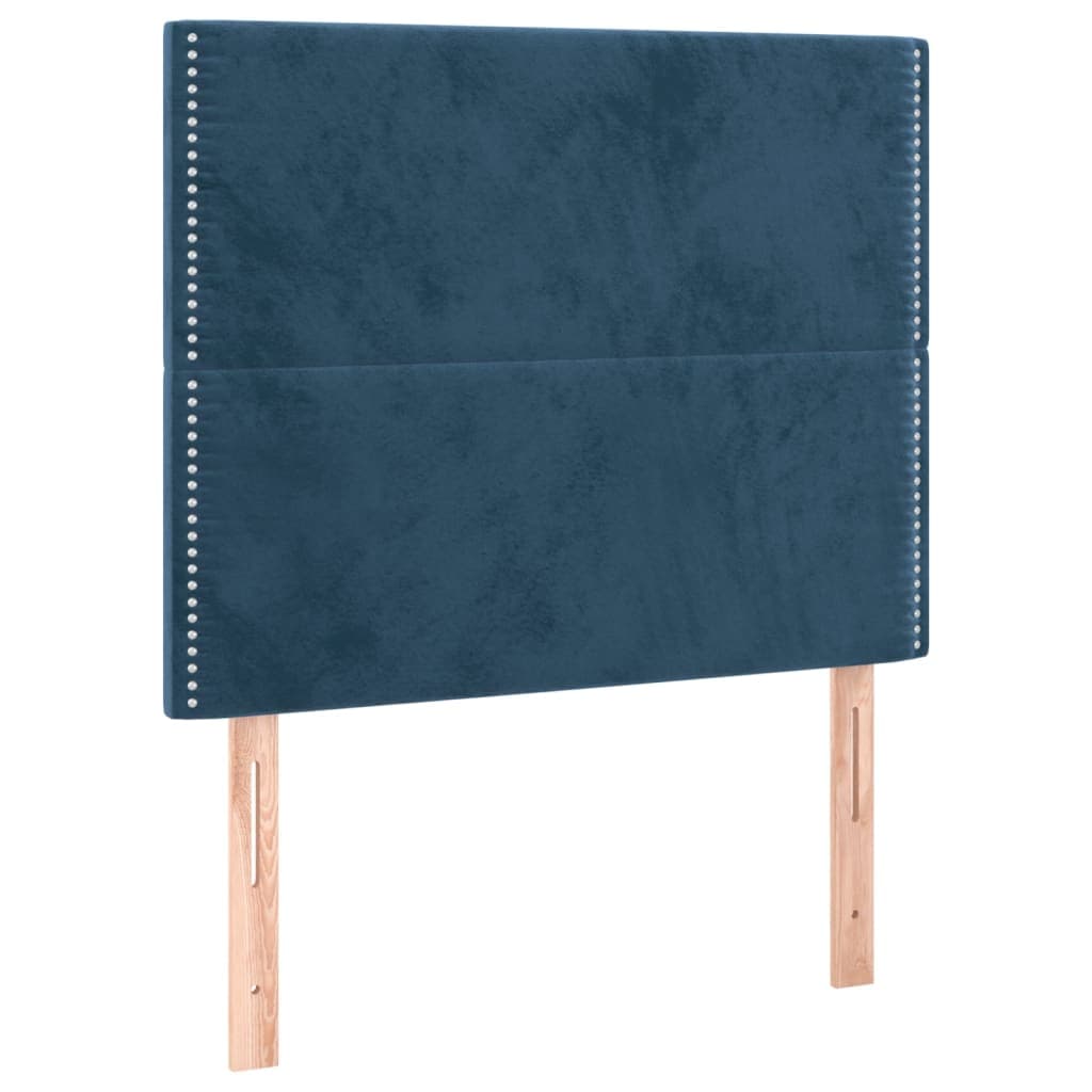 vidaXL Cabeceira Azul Escuro 90x5x118/128 cm Veludo