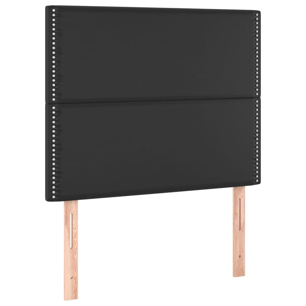 Cabeceira de Cama 2 Peças Couro Artificial 90x5x78/88 cm Preto - 3116270