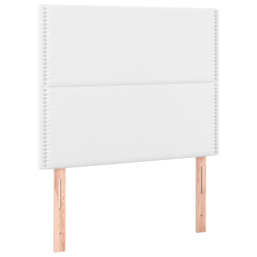vidaXL Cabeceira Branca 100x5x118/128 cm Couro Sintético