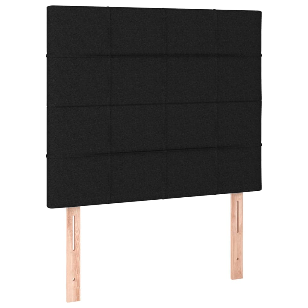 vidaXL Cabeceira Preta 100x5x118/128 cm Tecido
