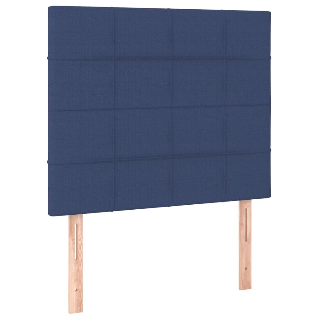 vidaXL Cabeceira de Cama 2 Peças Tecido 100x5x78/88 cm Azul - 3197855674