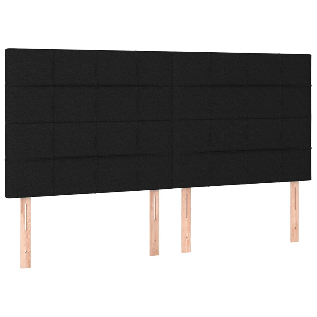 vidaXL Cabeceira Preta 160x5x118/128 cm Tecido