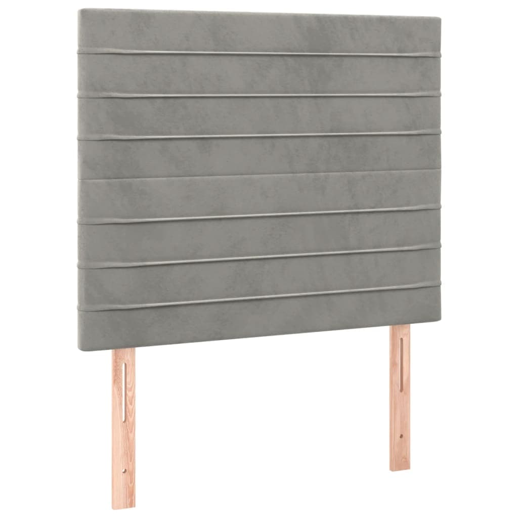 vidaXL Cabeceira Cinza Claro 90x5x118/128 cm Veludo
