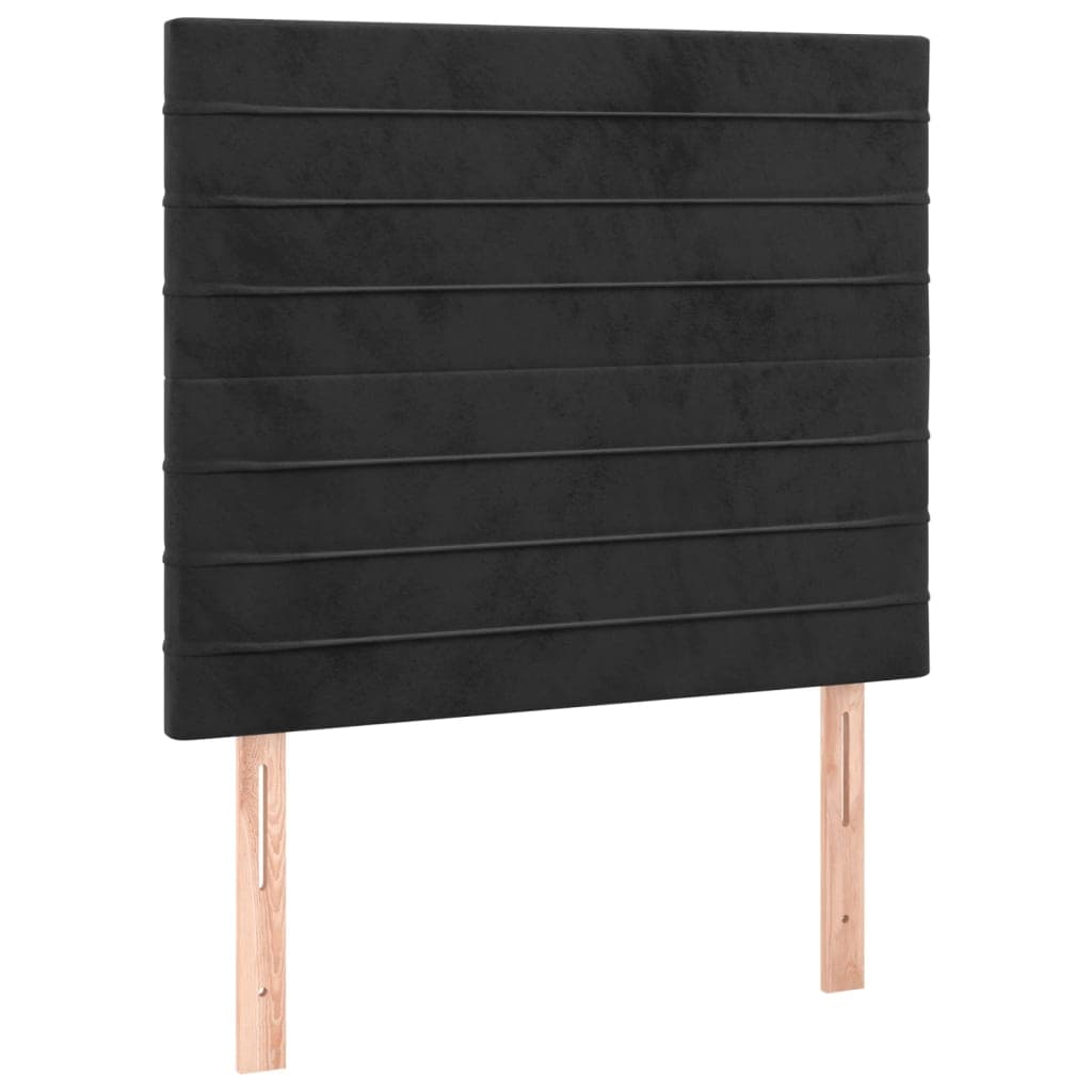 vidaXL Cabeceira Preta 90x5x118/128 cm Veludo