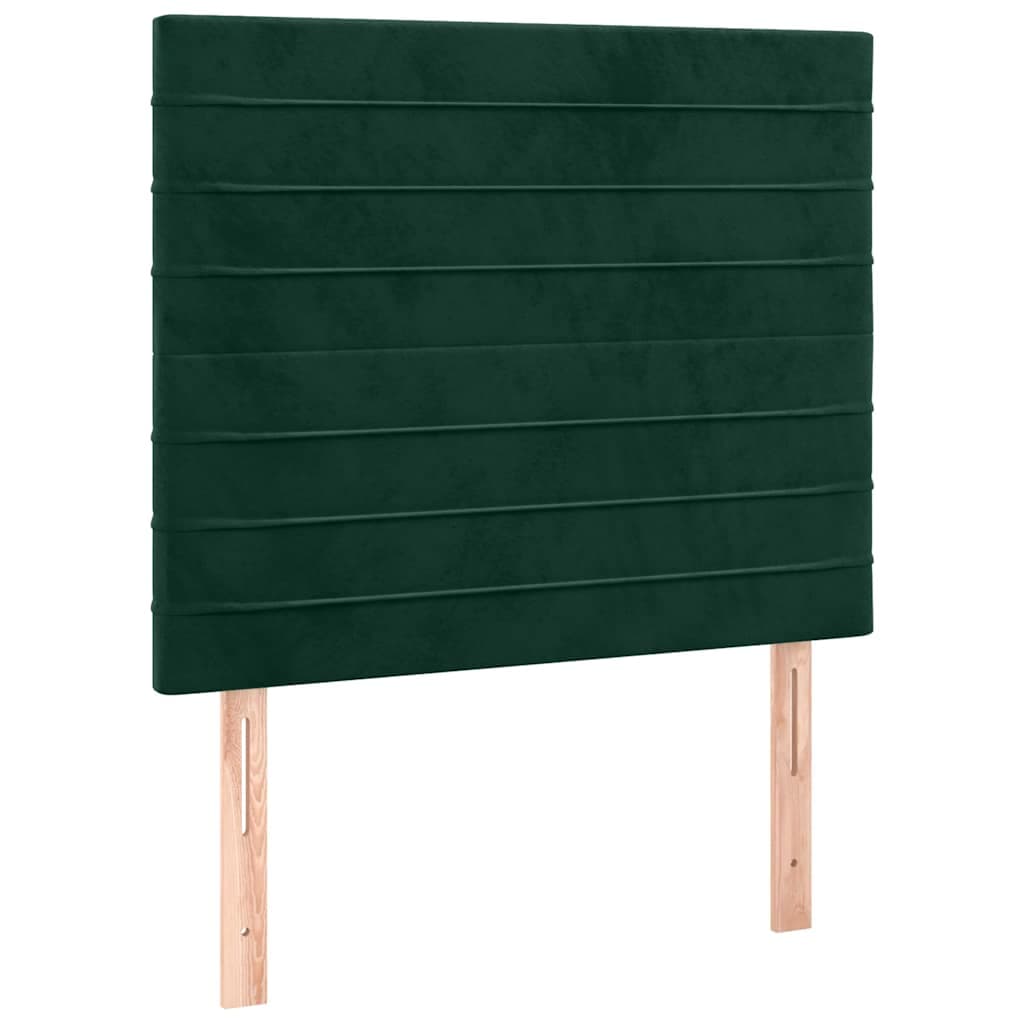 vidaXL Cabeceira Verde Escuro 100x5x118/128 cm Veludo