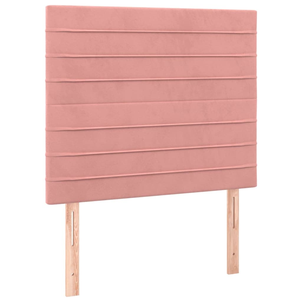 vidaXL Cabeceira Rosa 100x5x118/128 cm Veludo