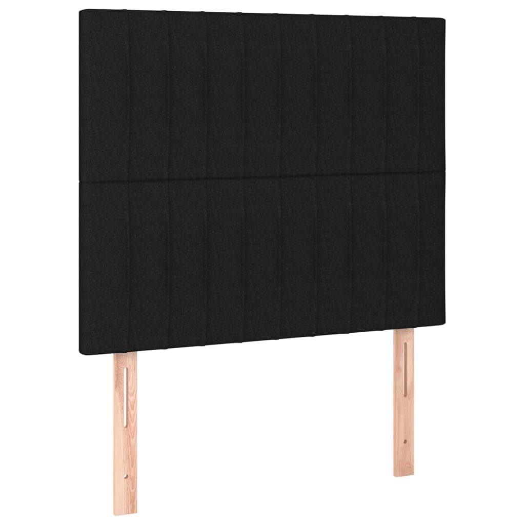 Cabeceira de Cama 2 Peças Tecido 100x5x78/88 cm Preto - 3116562