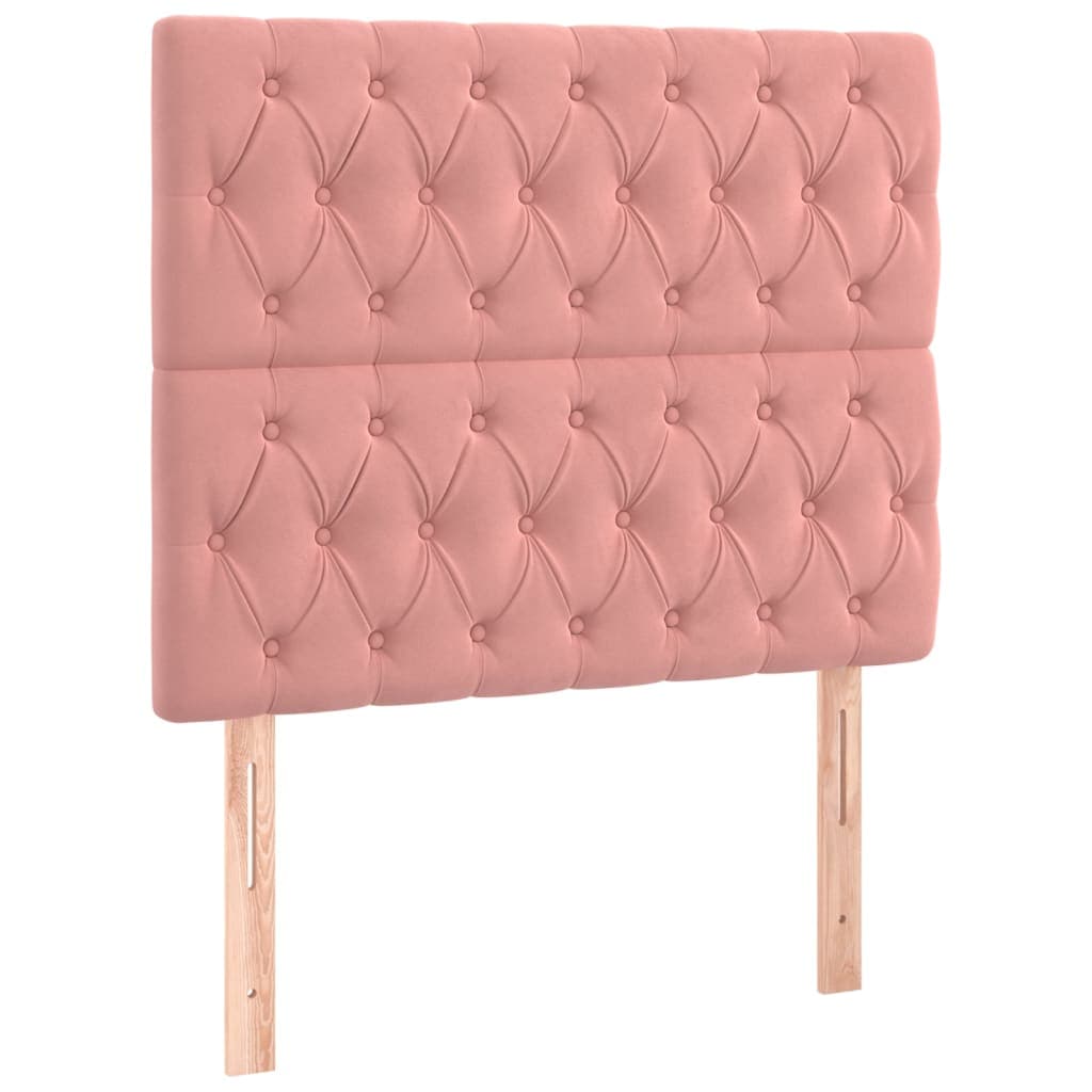 vidaXL Cabeceira Rosa 90x7x118/128 cm Veludo
