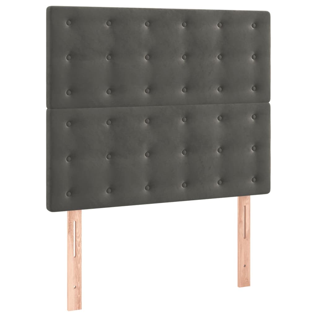 vidaXL Cabeceira Cinza Escuro 90x5x118/128 cm Veludo