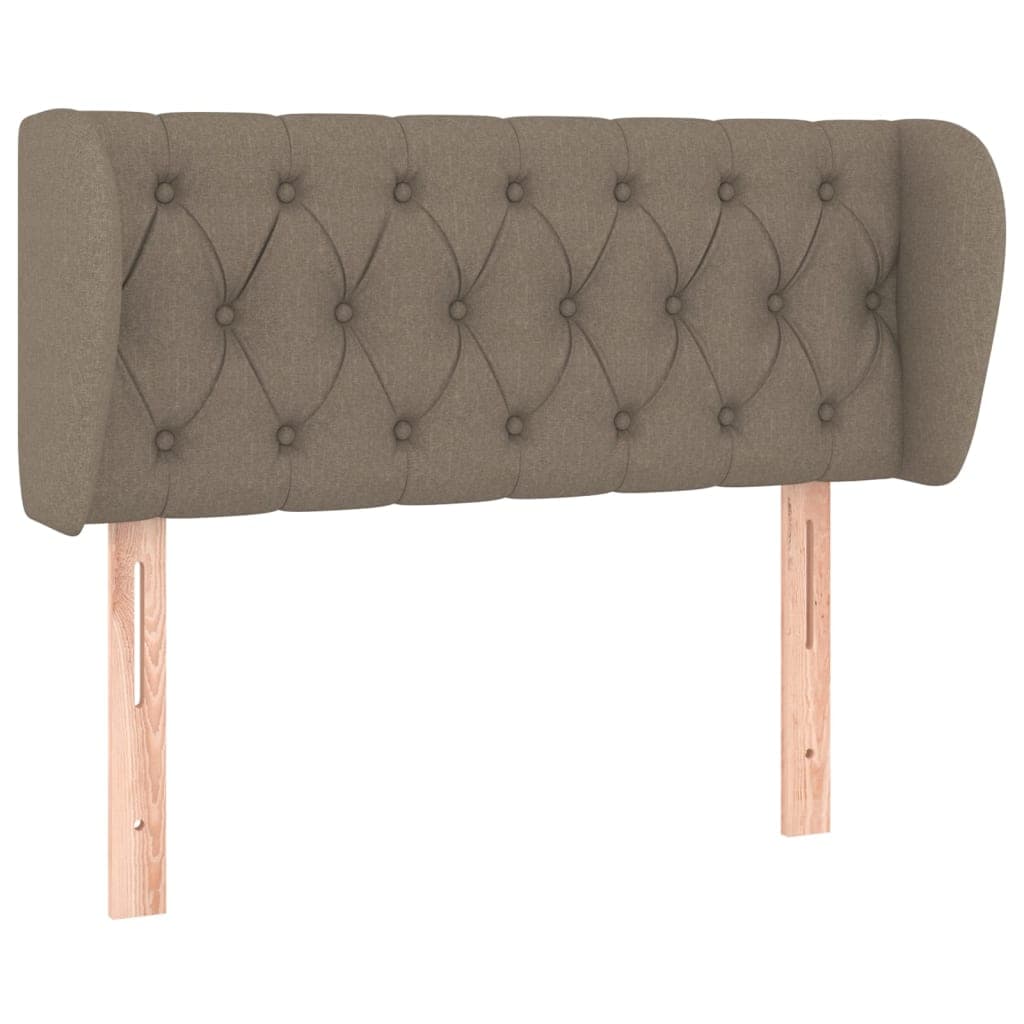 vidaXL Cabeceira cama abas tecido 93x23x78/88 cm cinzento-acastanhado
