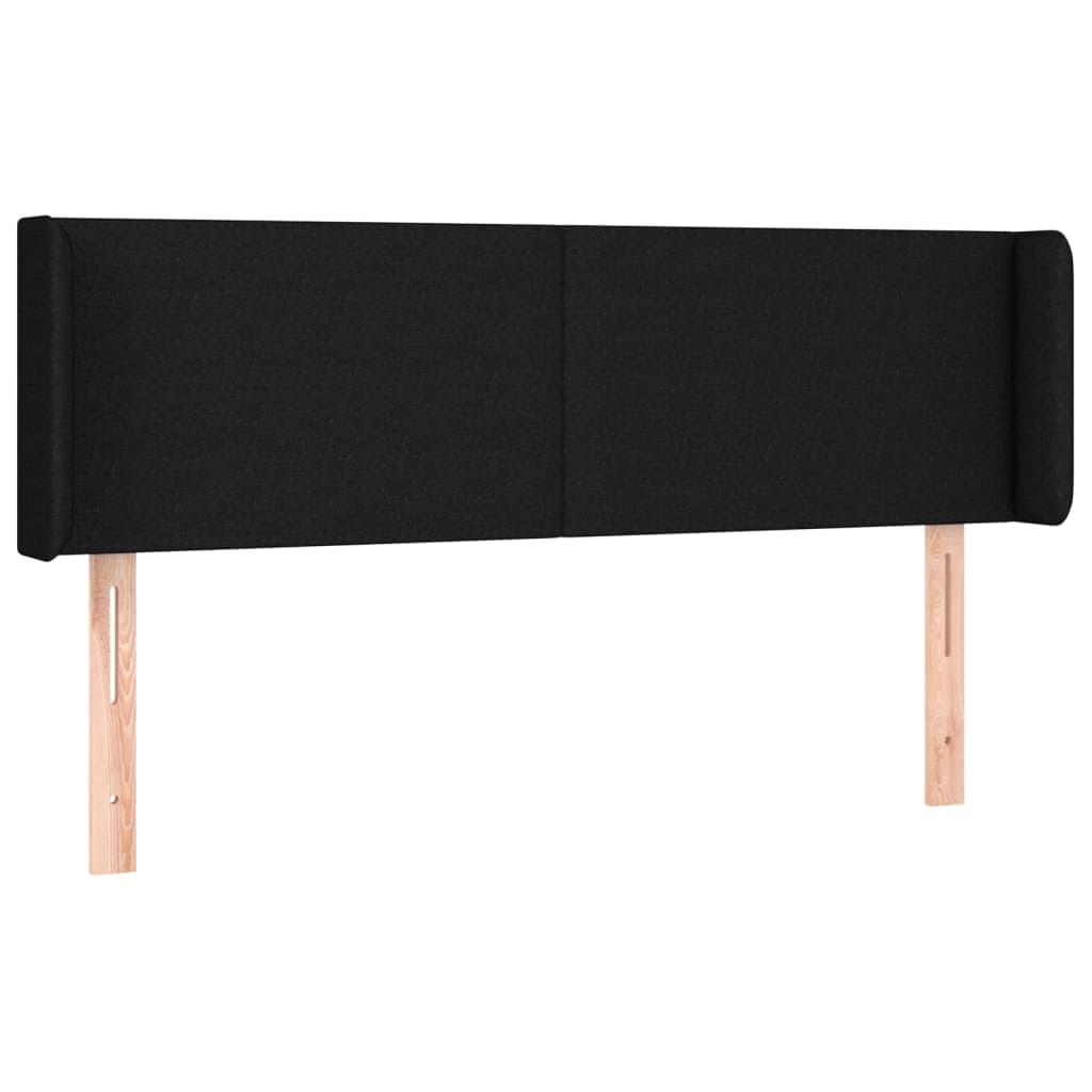 Cabeceira de Cama com Abas Tecido 147x16x78/88 cm Preto - 3118488