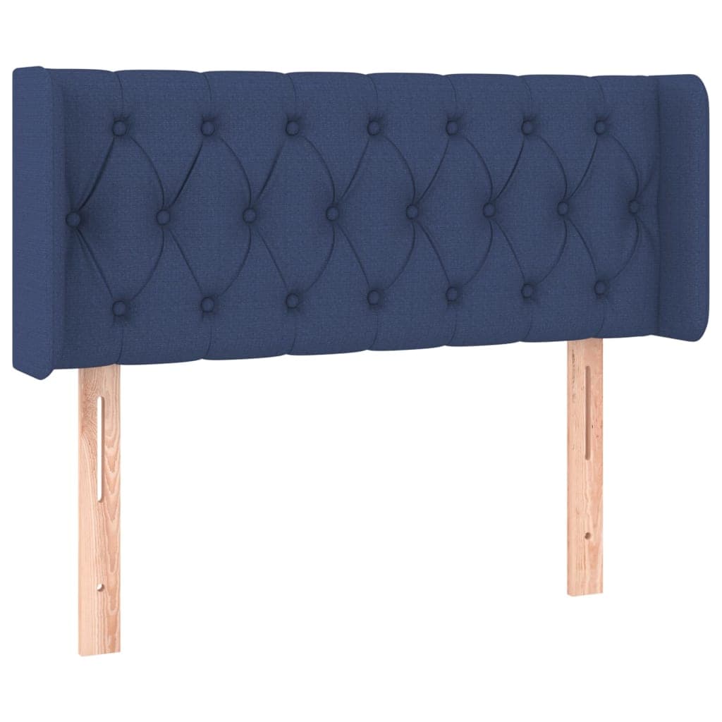 Cabeceira de Cama com Abas Tecido 103x16x78/88 cm Azul - 3119100