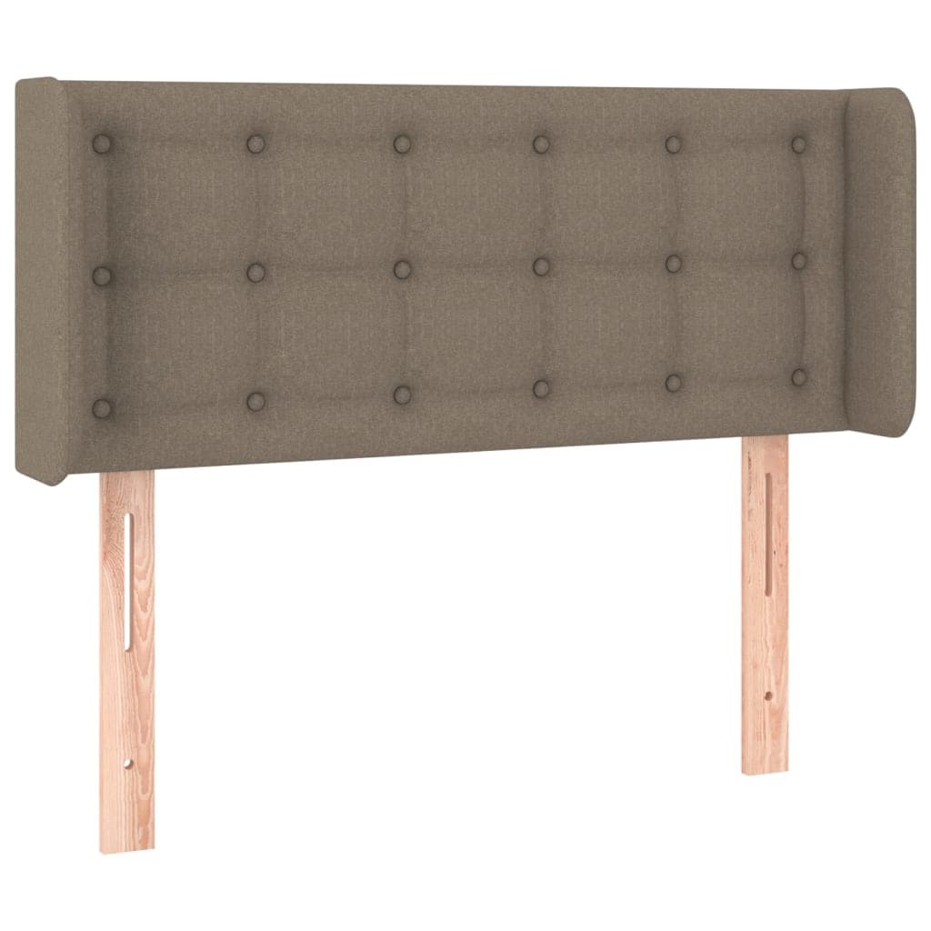 vidaXL Cabeceira cama abas tecido 103x16x78/88 cm cinzento-acastanhado