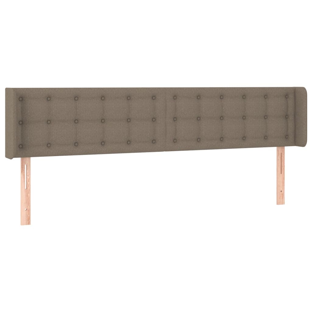 vidaXL Cabeceira cama abas tecido 163x16x78/88 cm cinzento-acastanhado