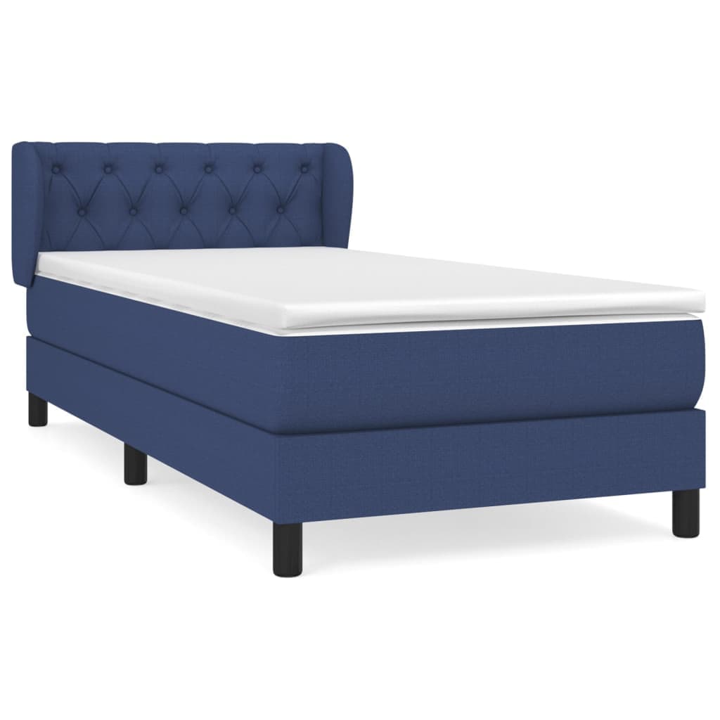vidaXL Cama com Molas/colchão 80x200 cm Tecido Azul - 1039955425