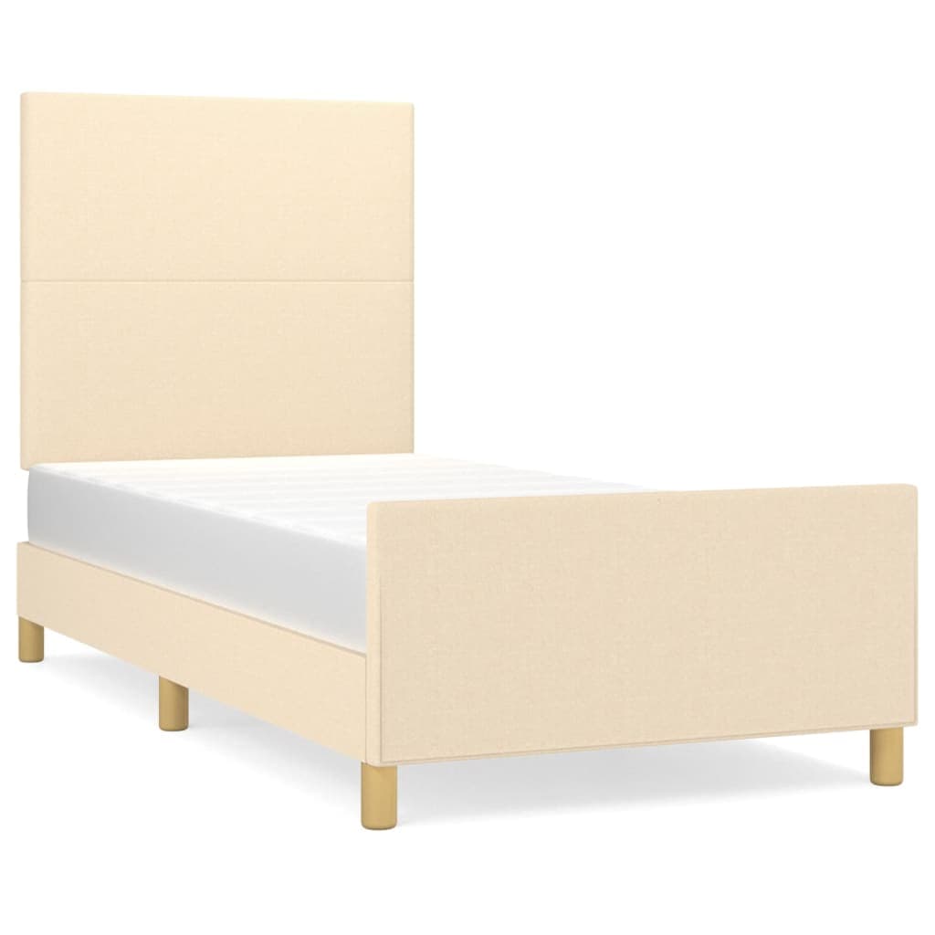 vidaXL Estrutura de cama sem colchão 80x200 cm creme