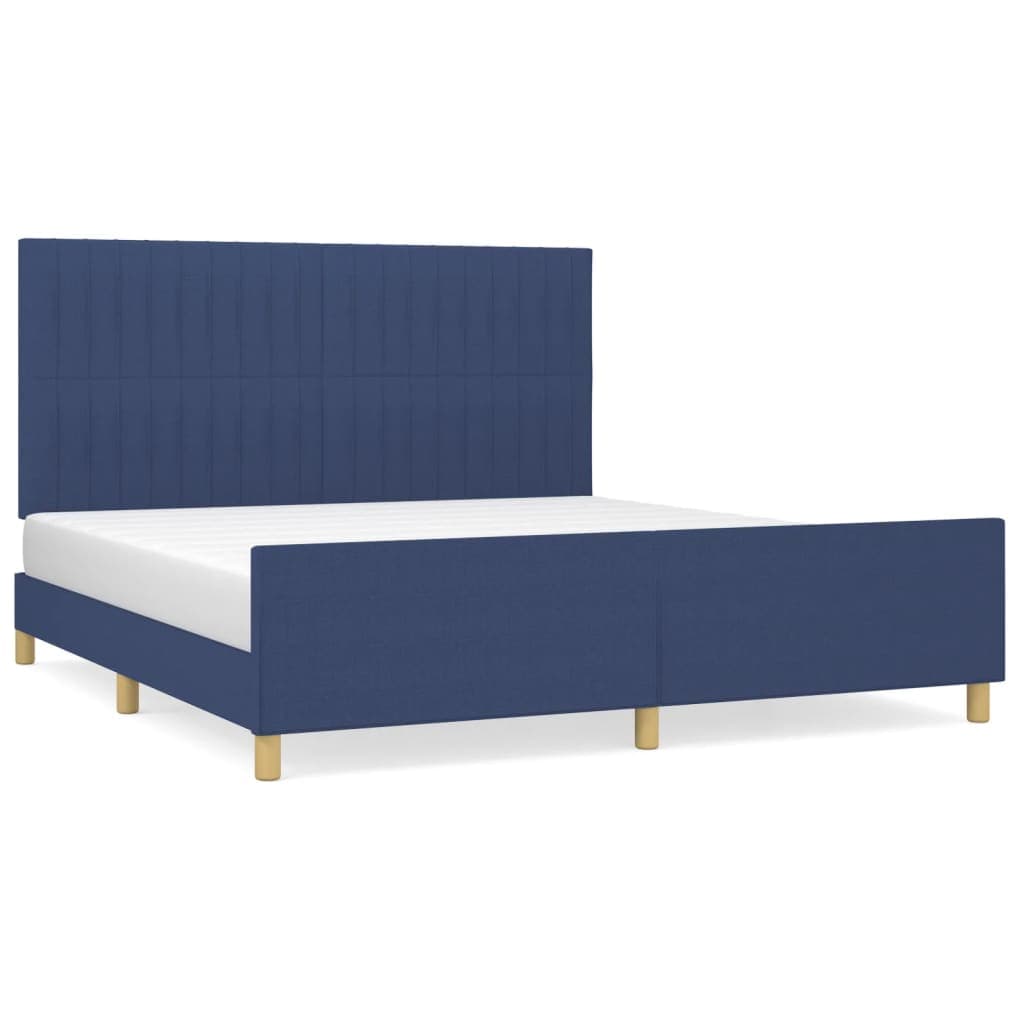 vidaXL Estrutura de Cama sem Colchão 180x200 cm Tecido Azul - 3318400913