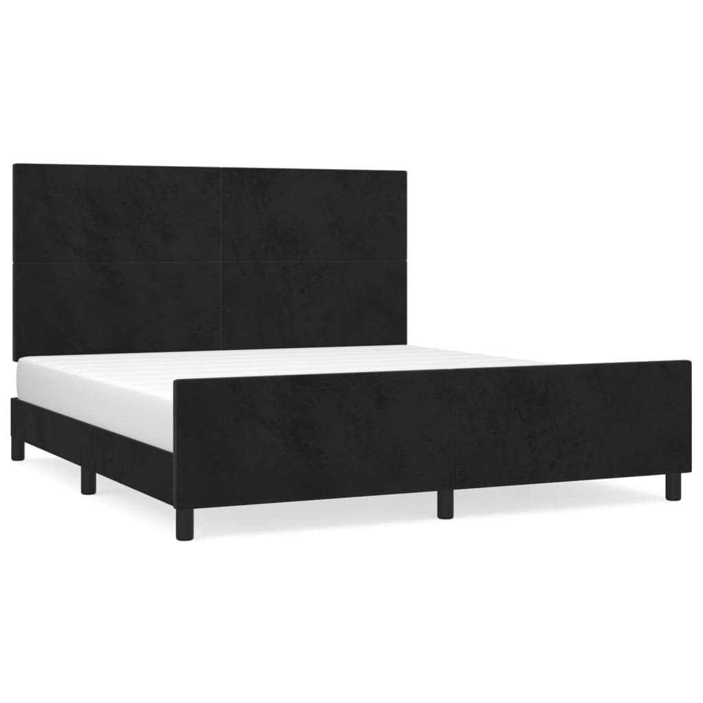 vidaXL Estrutura de cama sem colchão 160x200 cm veludo preto