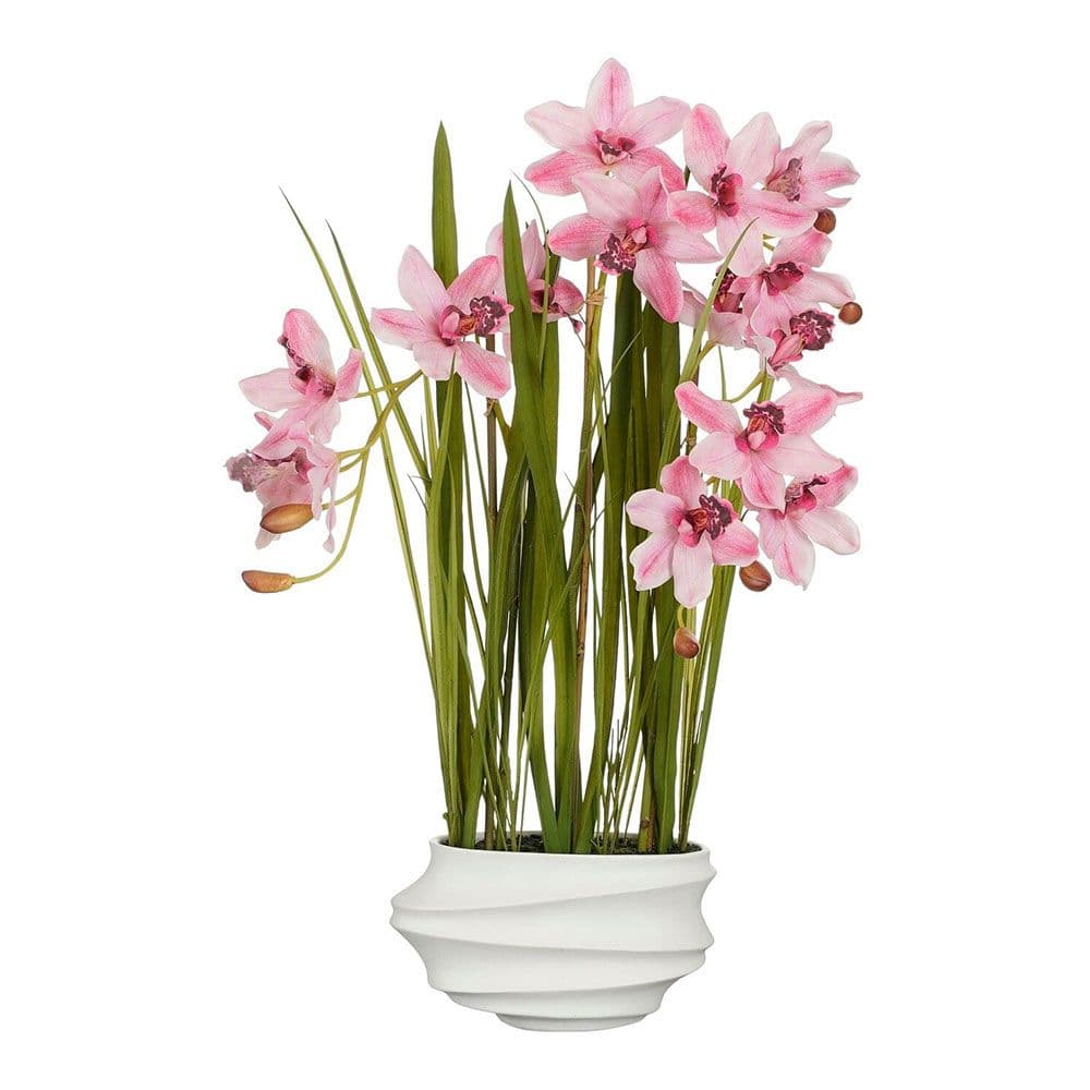 Mica Decorations Planta Artificial Orquídea Cymbidium Rosa