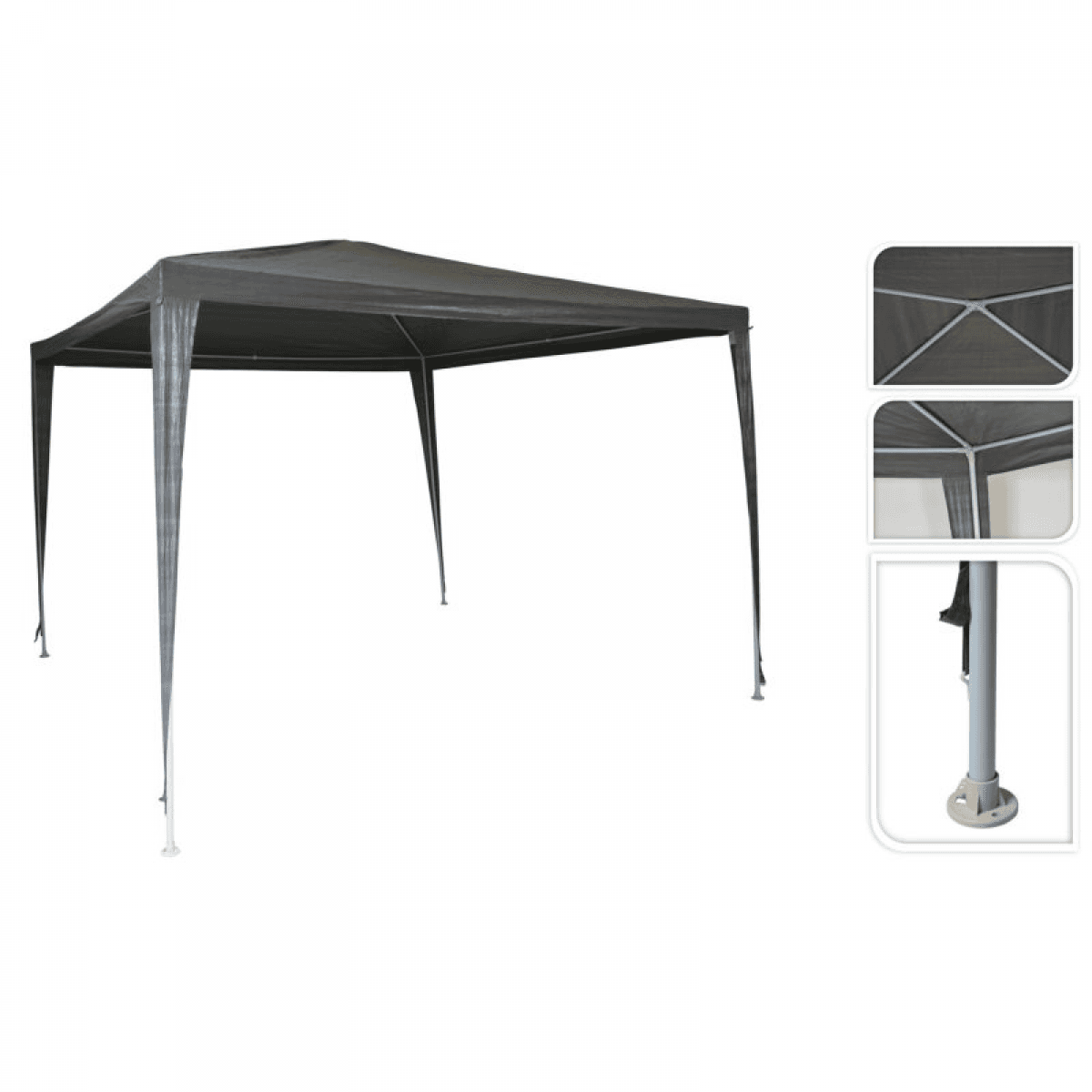 Basics Tenda de Festa 300x300x245cm Cinza Escuro