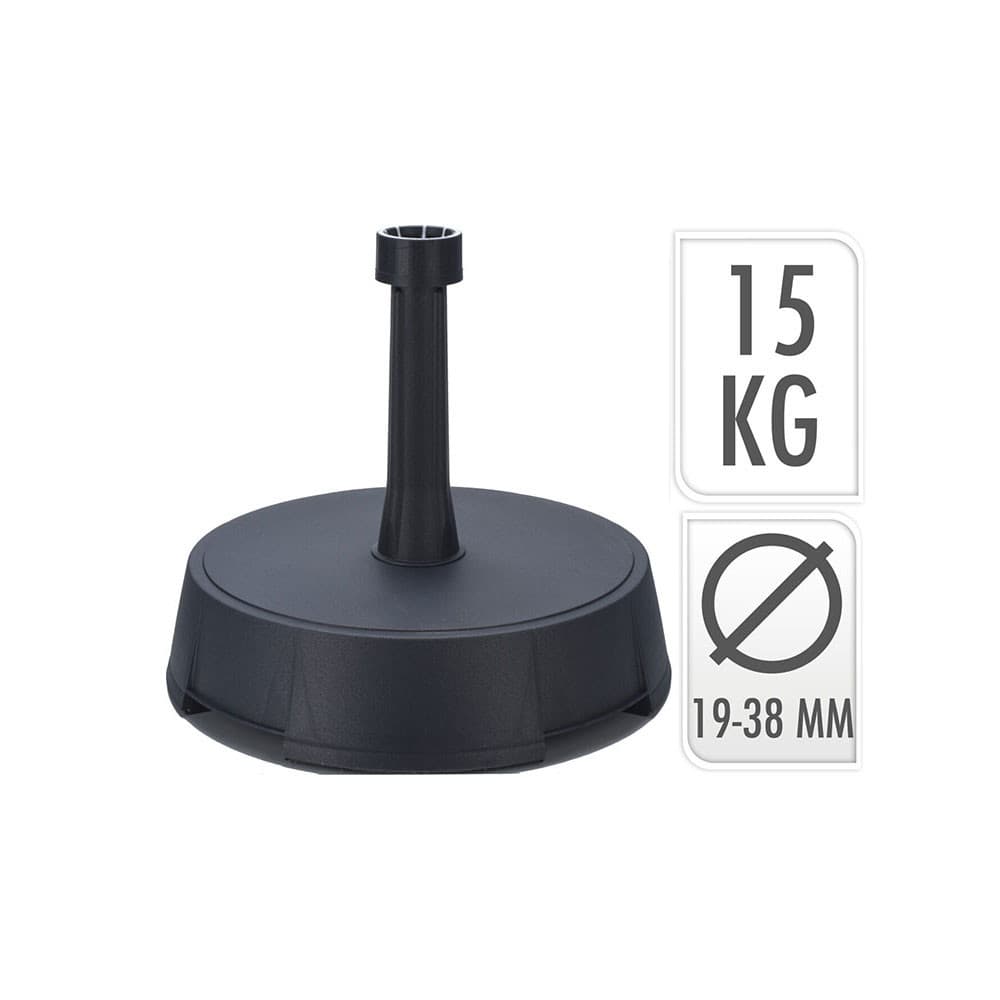 BigBuy Base Guarda-Sol 15kg Antracite 19-38mm