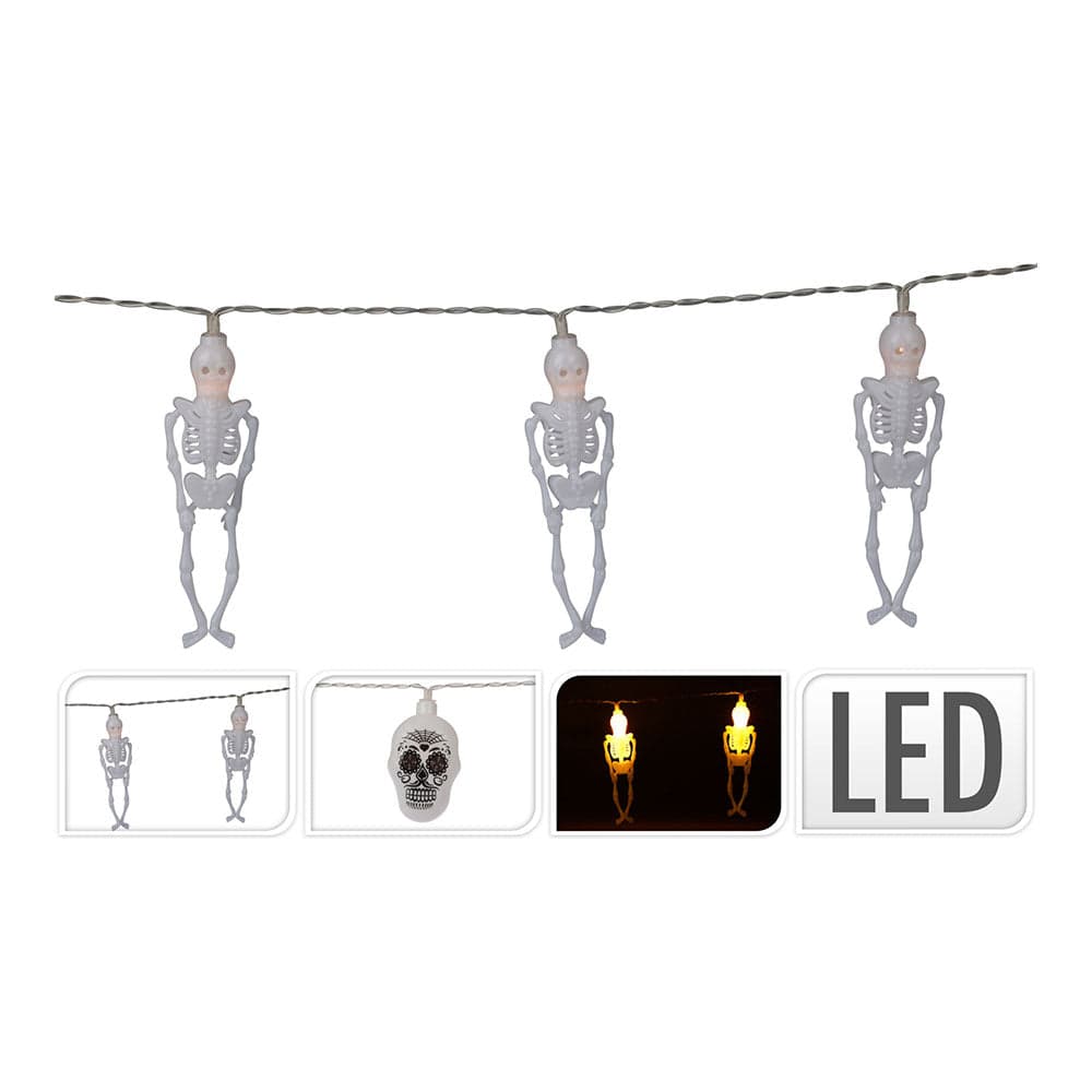 Articasa Grinalda Halloween Olhos 10 LEDs Preto