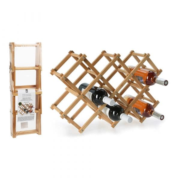 Excellent Houseware Porta-Garrafas 784230710 Bambu 10 Garrafas