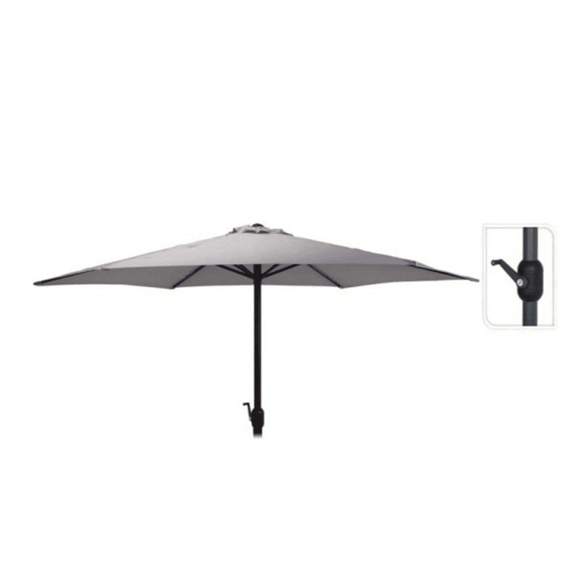Null Chapéu-de-sol Ø300cm Cinza Claro 81916