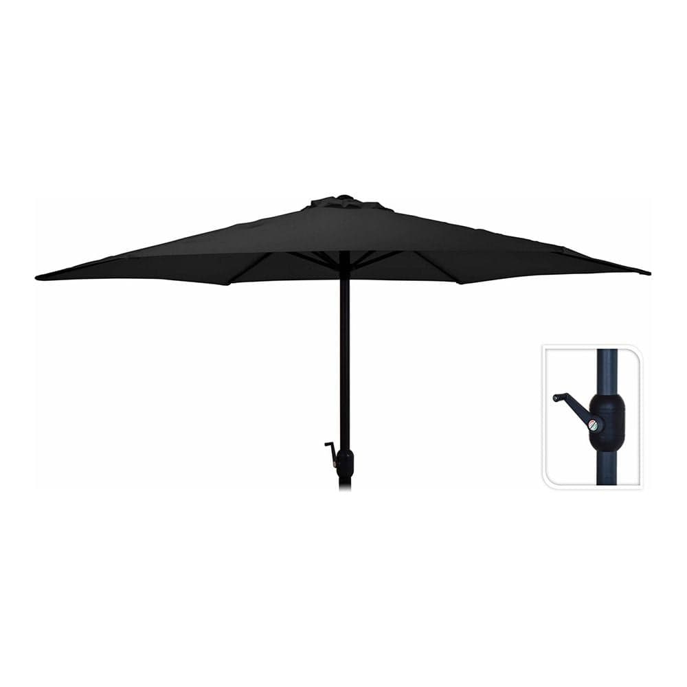 CHAPÉU-DE-SOL Ø300CM ALTURA MÁXIMA 248CM COR: CINZA ANTRACITA