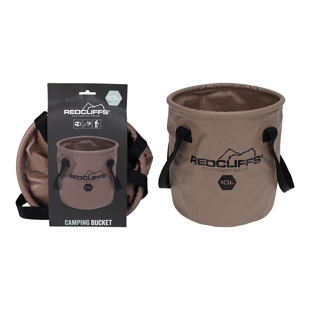 Redcliffs Balde de Campismo Dobrável 10L Preto 70104