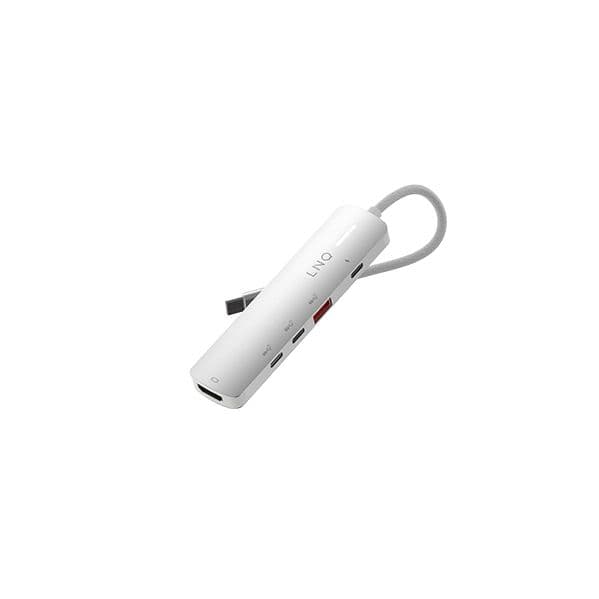 Linq LQ49051 Hub USB-C Pro 5 em 1 10Gbps HDMI 4K PD 140W Ethernet Grey