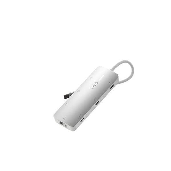 Hub Linq 8 portas 10Gbps modelo 8in1 Pro USB-C 4K HDMI Ethernet SD