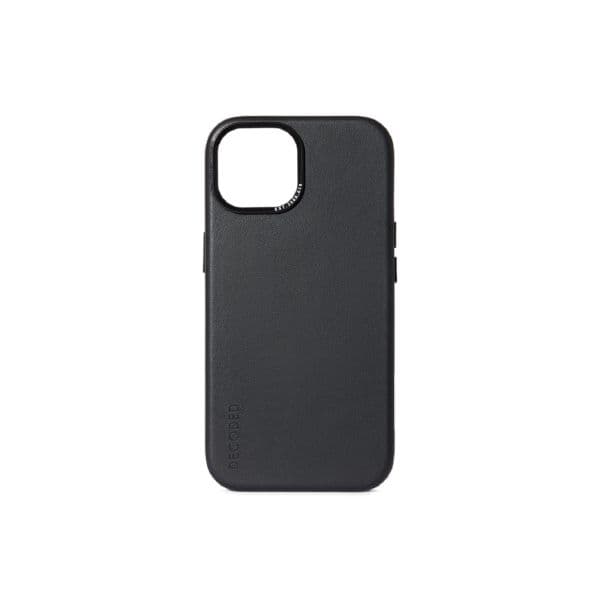 Decoded Capa Pele para iPhone 15 Plus Black