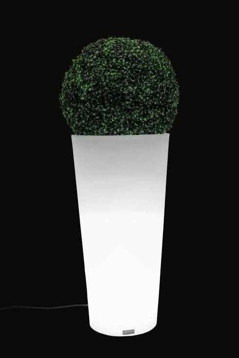 Vaso com iluminação LED 80 cm branco