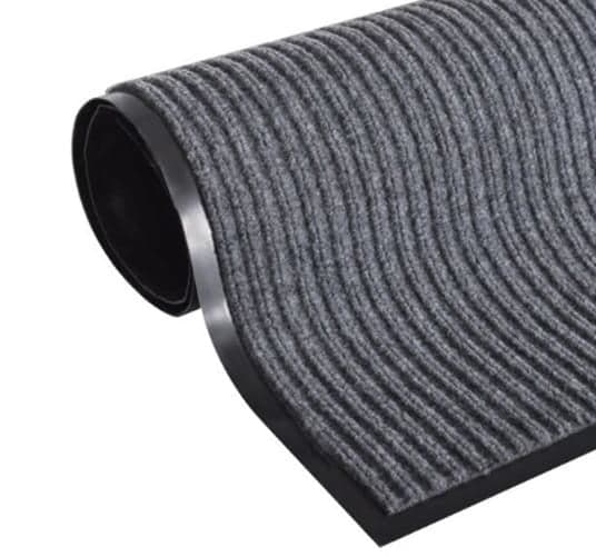 Capacho XXL 240 x 120 cm cinzento canelado