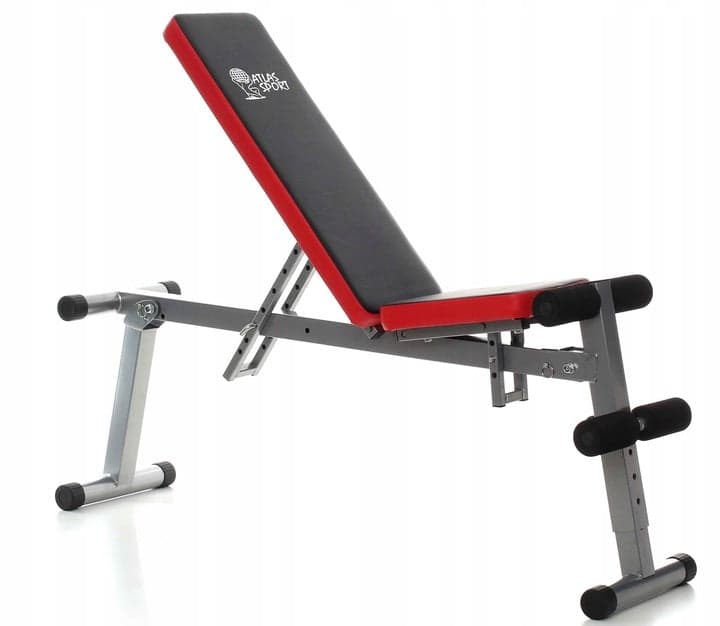Banco de treino ajustável preto e vermelho