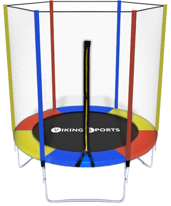Trampolim 183 cm com rede de segurança multicolor