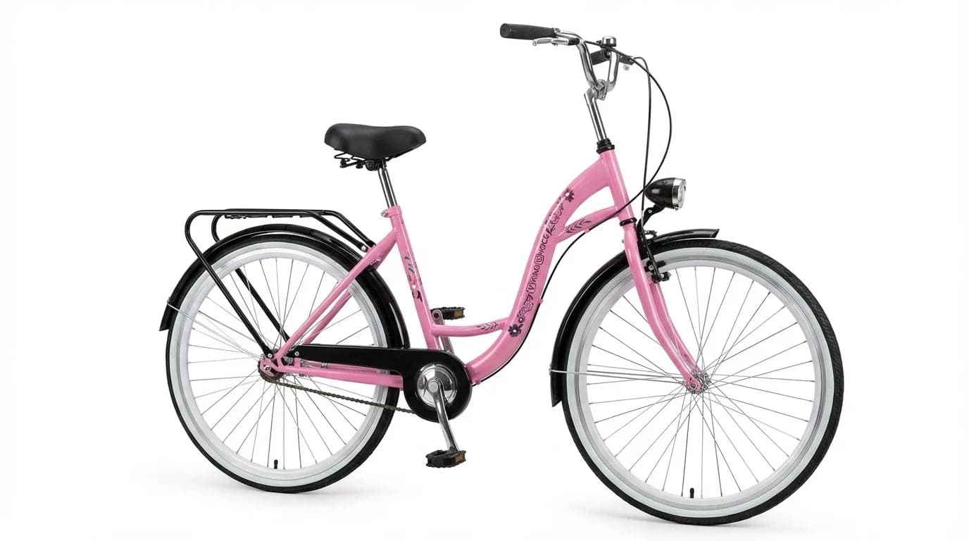 Bicicleta menina 26 polegadas rosa