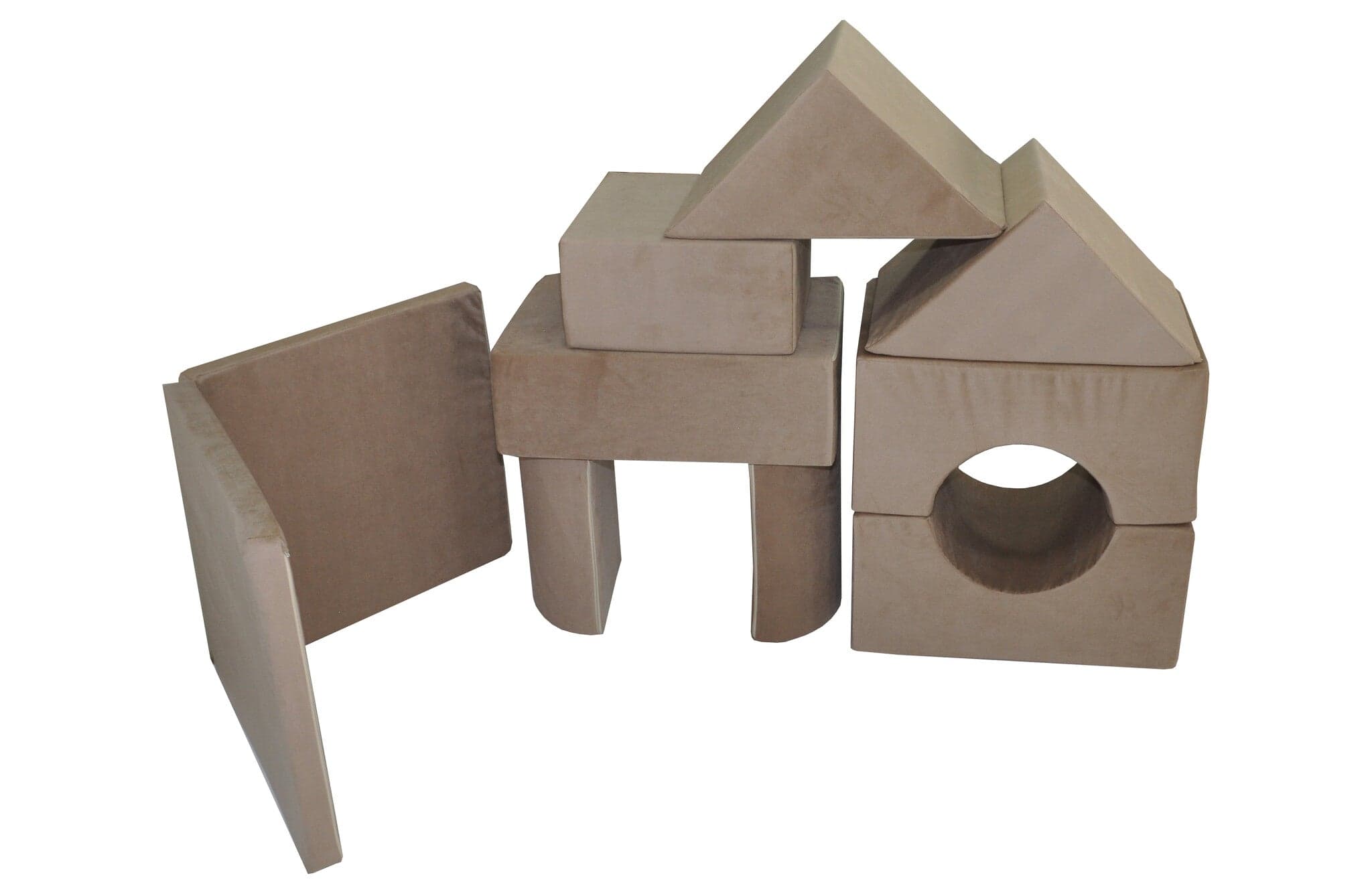 Blocos espuma conjunto brincar ITAKA 9 peças cappuccino